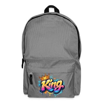 Royal Graffiti King - Backpack - elephant grey - Front
