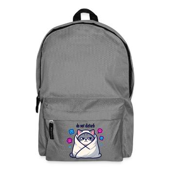 Grummelige Katze eingepackt Nicht stören - Rucksack - Mittelgrau - Vorne
