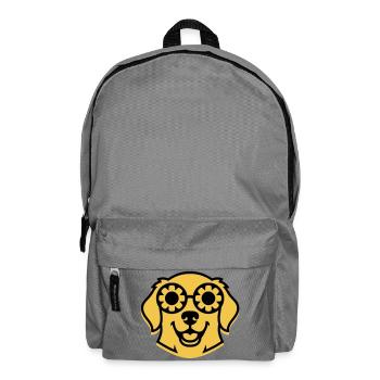 Cool Retriever Glasses Hippie Dog - Backpack - elephant grey - Front