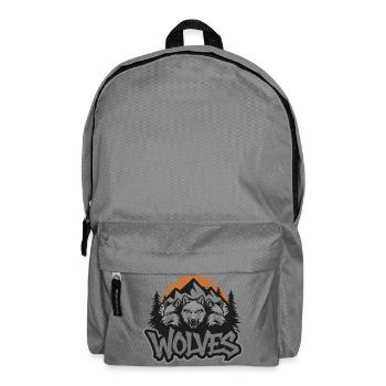 Drei Wölfe - Rucksack - Mittelgrau - Vorne