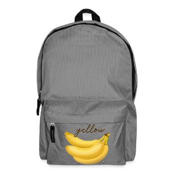 Illustration de trois bananes jaunes avec inscription - Sac à dos - gris éléphant - Devant