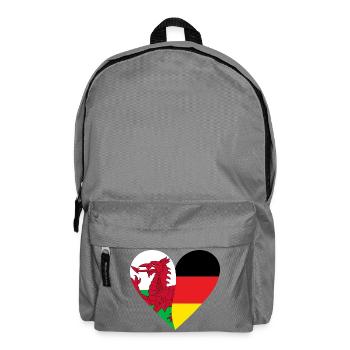 Drachenflagge Herzdesign Wales - Rucksack - Mittelgrau - Vorne