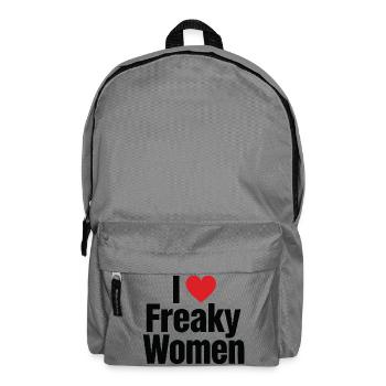 I Love Freaky Women - Backpack - elephant grey - Front