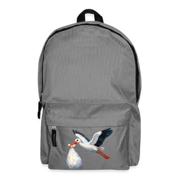 Cigogne avec sac bébé - Sac à dos - gris éléphant - Devant