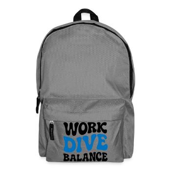 Cadeau de plongée sous-marine pour l’équilibre de plongée au travail - Sac à dos - gris éléphant - Devant