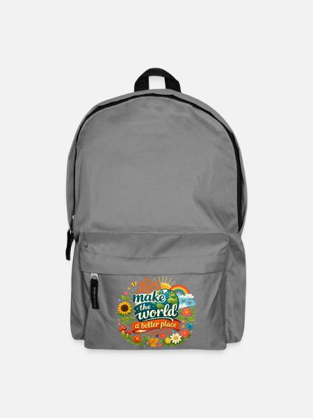 Let's Make the World a Better Place - Rucksack - Mittelgrau