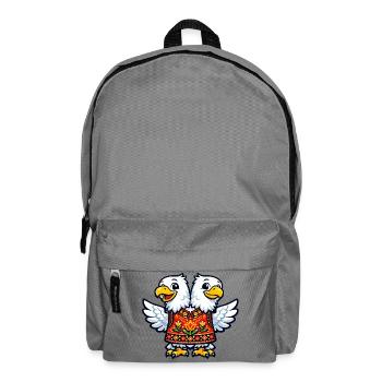 Albanie chemise drapeau aigle vacances balkanique cadeau - Sac à dos - gris éléphant - Devant
