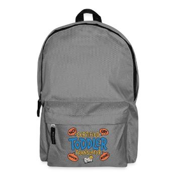 Tee de traducteur certifié pour tout-petits - Sac à dos - gris éléphant - Devant