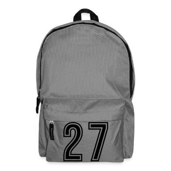 27 Zahl symbol - Rucksack - Mittelgrau - Vorne