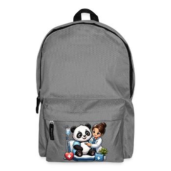 Panda Patient Arztbesuch - Rucksack - Mittelgrau - Vorne