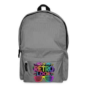 This Is My 80's Costume 80er Jahre - Rucksack - Mittelgrau - Vorne