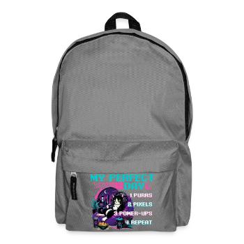 Gamer Gaming Cat Video Game - Rucksack - Mittelgrau - Vorne