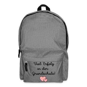 Einschulung Grundschule Schulkind - Rucksack - Mittelgrau - Vorne
