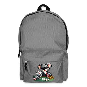 Süßer Koala spielt Poker - Rucksack - Mittelgrau - Vorne