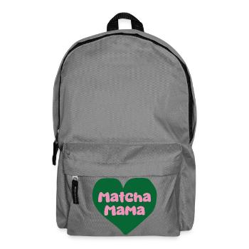 Matcha Mom Heart Design - Backpack - elephant grey - Front