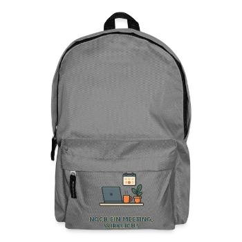 Meeting? Lustiges Büro-Design - Rucksack - Mittelgrau - Vorne