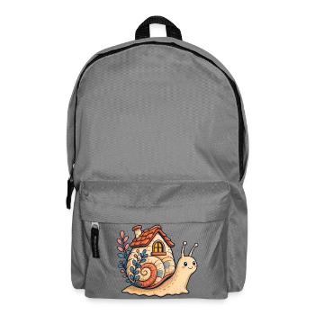 Snail shell illustration - Backpack - elephant grey - Front