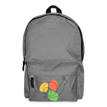 Abstract interpretation of the garden snail - Backpack - elephant grey - Front