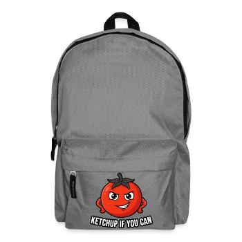Ketchup si vous pouvez – Tomate drôle - Sac à dos - gris éléphant - Devant