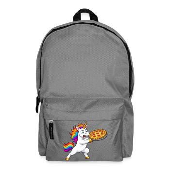 Funny Unicorn Pizza Rescue - Backpack - elephant grey - Front