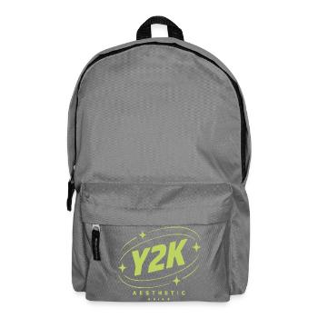 Y2K Ästhetik Neon Logo - Rucksack - Mittelgrau - Vorne