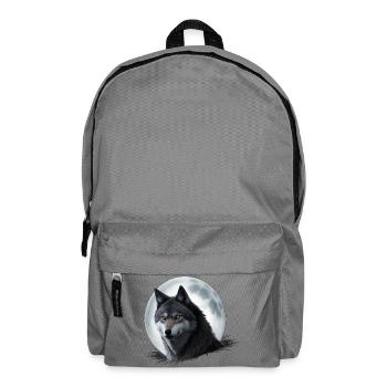 Mondlichtwolf im Mondschein - Rucksack - Mittelgrau - Vorne