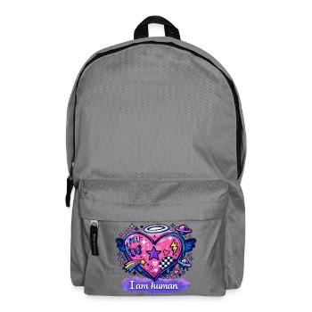 I am human - Rucksack - Mittelgrau - Vorne