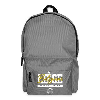 Lüttich Belgien Koordinaten Reise Souvenir - Rucksack - Mittelgrau - Vorne