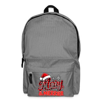 Merry & Merrier Plaid Weihnachten - Rucksack - Mittelgrau - Vorne