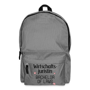 Studium Abschluss Wirtschaftsjuristin - Rucksack - Mittelgrau - Vorne