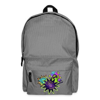 Kaktus WLAN Neon-Starburst - Rucksack - Mittelgrau - Vorne