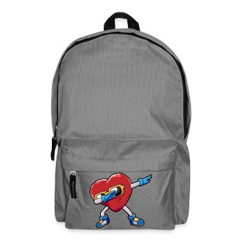 Herz Dab Valentinstag - Rucksack - Mittelgrau - Vorne