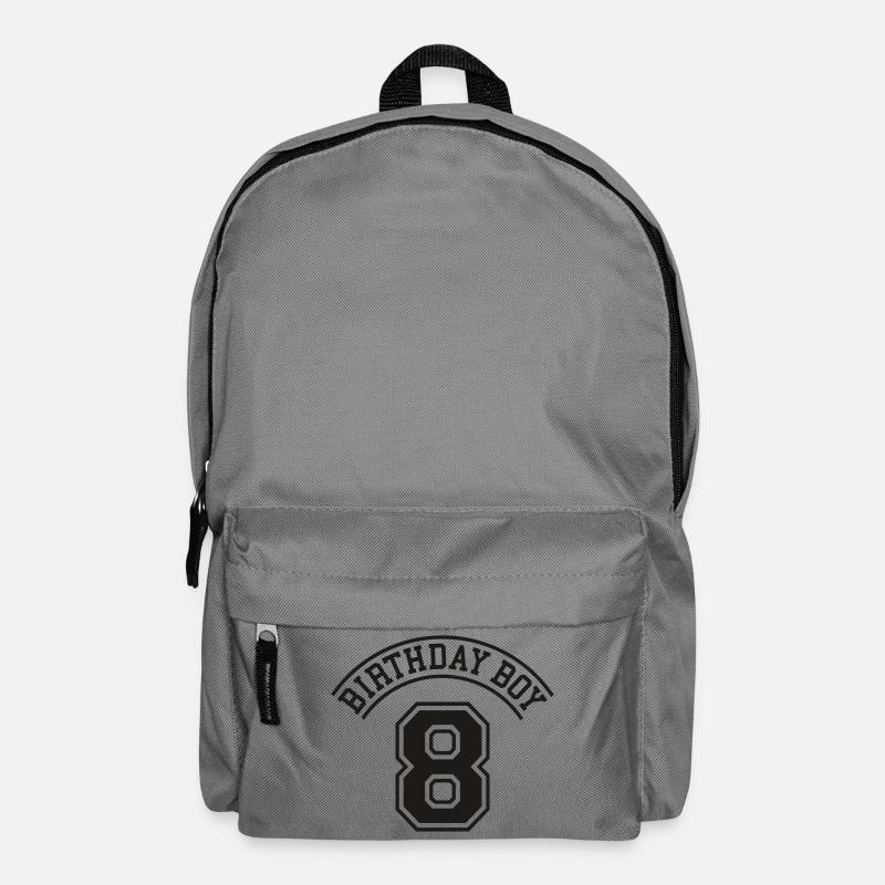 Geburtstagskind 8 Jahre - Rucksack - Mittelgrau