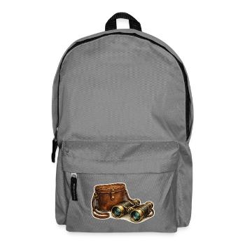 Vintage Expedition Fernglas Tasche - Rucksack - Mittelgrau - Vorne