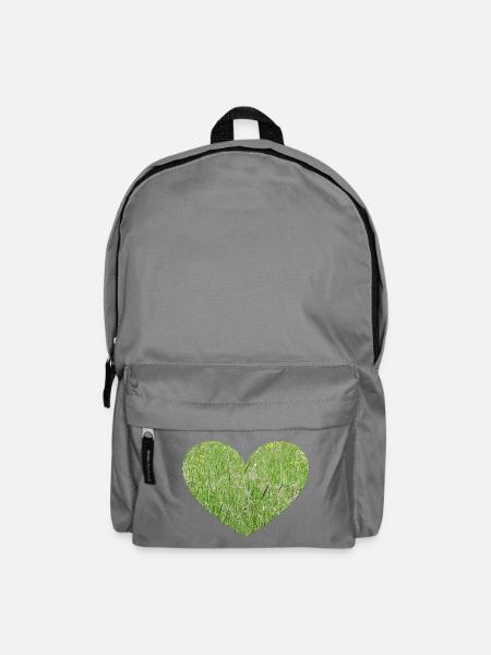 Grass heart - Backpack - elephant grey