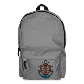paddle boat sail boat ruderboot segelboot67 - Rucksack - Mittelgrau - Vorne