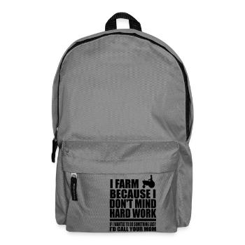 i farm because 323333333 - Backpack - elephant grey - Front