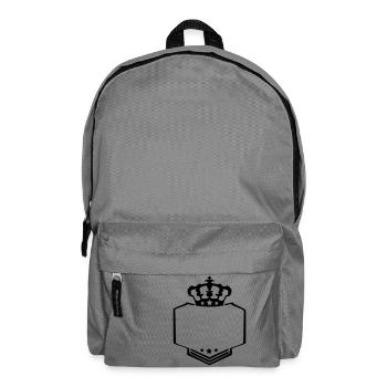 rahmen umrandung text king könig krone wappen logo - Rucksack - Mittelgrau - Vorne