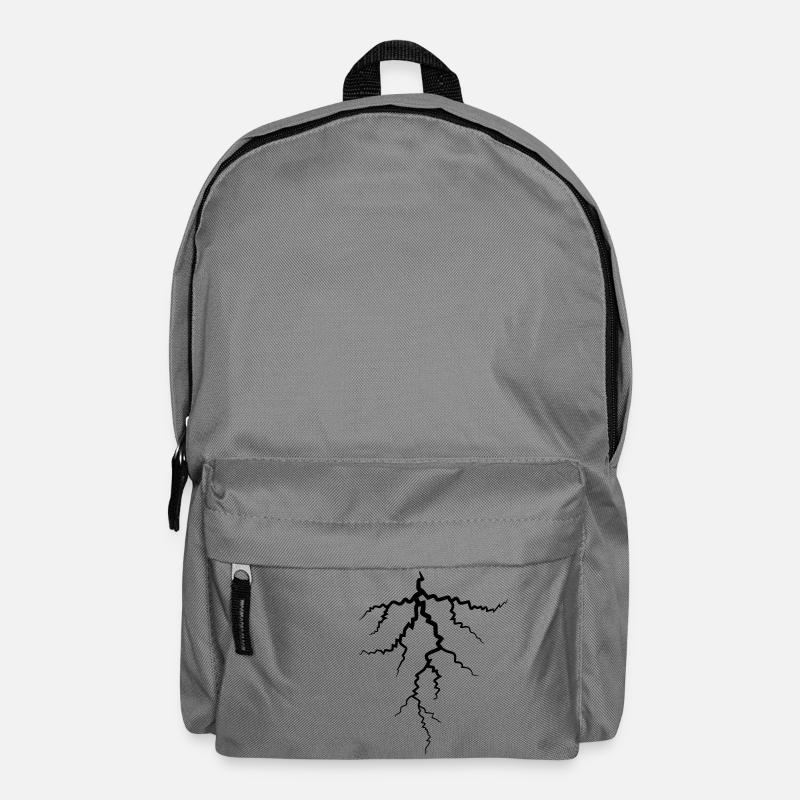 blitz donner wetter unwetter sturm elektrisch stro - Rucksack - Mittelgrau