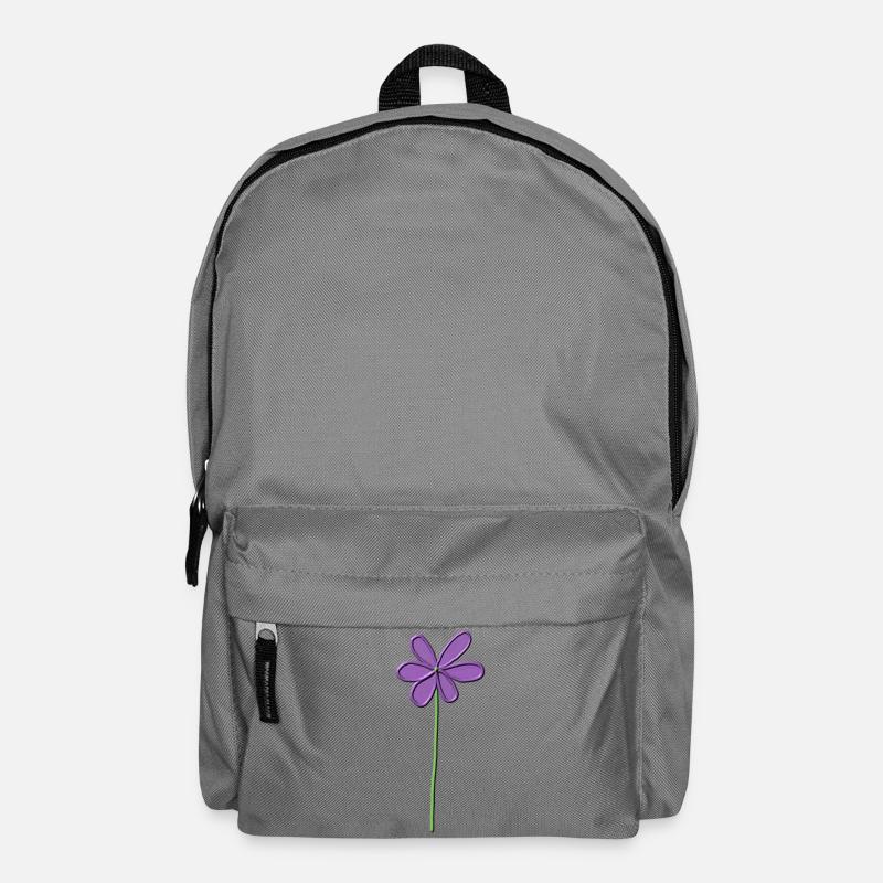 Lila Blume mit sanften Farbverlauf - Rucksack - Mittelgrau