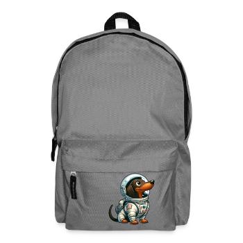 Dachshund Astronaut in Space Adventure - Backpack - elephant grey - Front