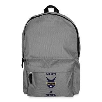 Meow or Never Sunglasses Cat - Backpack - elephant grey - Front