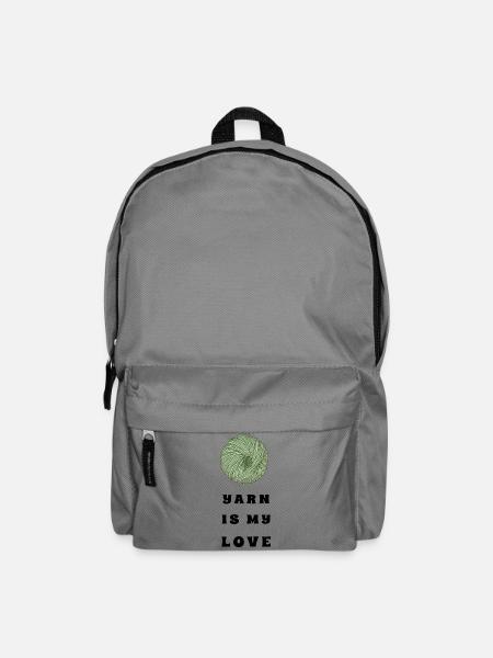Yarn Is My Love – Green Yarn – Crochet & Knitting - Rucksack - Mittelgrau
