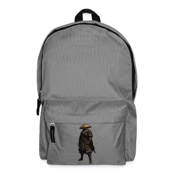 Samurai im Strohhut - Rucksack - Mittelgrau - Vorne