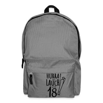 Lauch - Hurra der Lauch wird 18! Geburtstag - Rucksack - Mittelgrau - Vorne