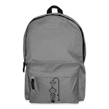 scheues Mädchen unter der Dusche - Rucksack - Mittelgrau - Vorne