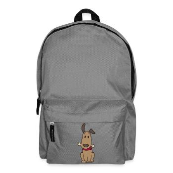 Chien avec os - Sac à dos - gris éléphant - Devant