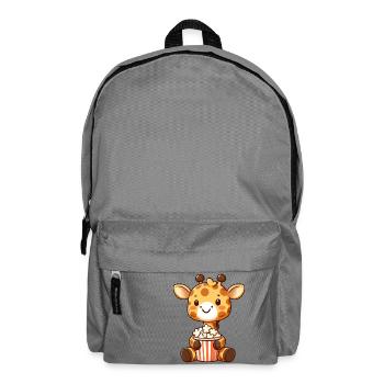 Drôle Girafe Popcorn Film Film Films Films - Sac à dos - gris éléphant - Devant