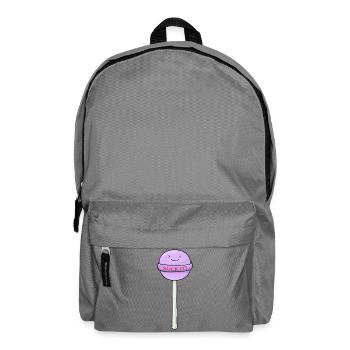 Cute Lollipop with Saying Funny Cartoon Design - Backpack - elephant grey - Front