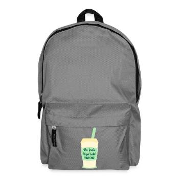 Vogel Matcha lieben - Rucksack - Mittelgrau - Vorne